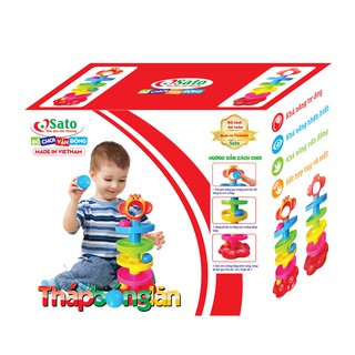Đồ chơi bé yêu thả bóng - tháp bóng lăn sato89