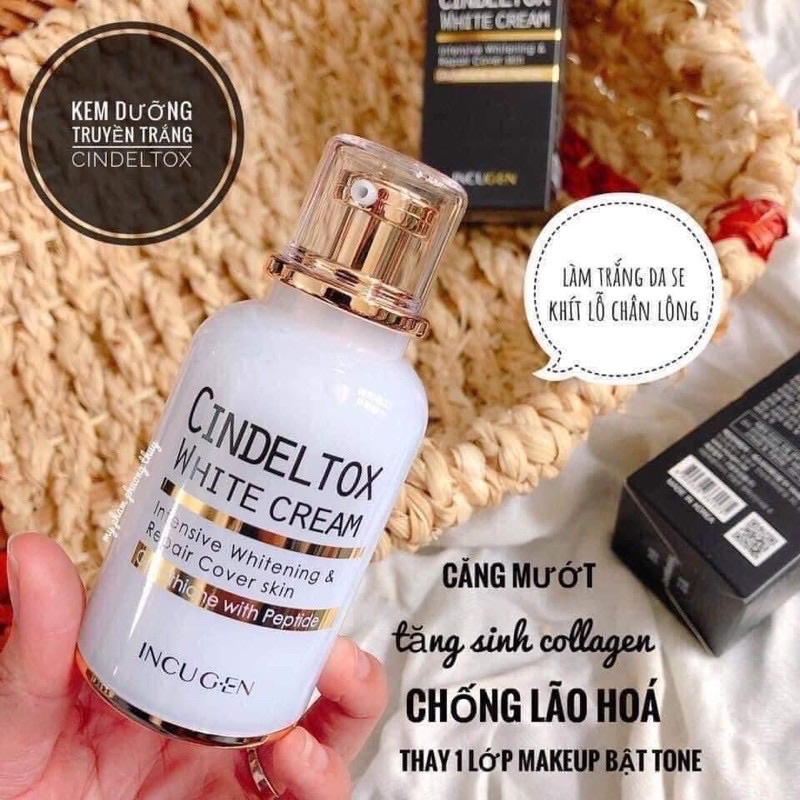 Kem truyền trắng CINDELTOX WHITE CREAM Hàn Quốc mẫu mới nhất
