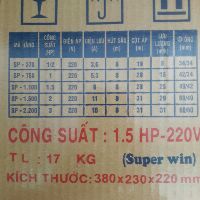 Máy bơm (Tân Hoàn Cầu) 1.0 Hp đến 2.0 Hp (1 đến 2 ngựa)