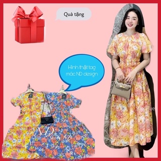[HÀNG SHOP] Đầm maxi dáng xòe chun ngực tay phồng! {CÓ SẴN}