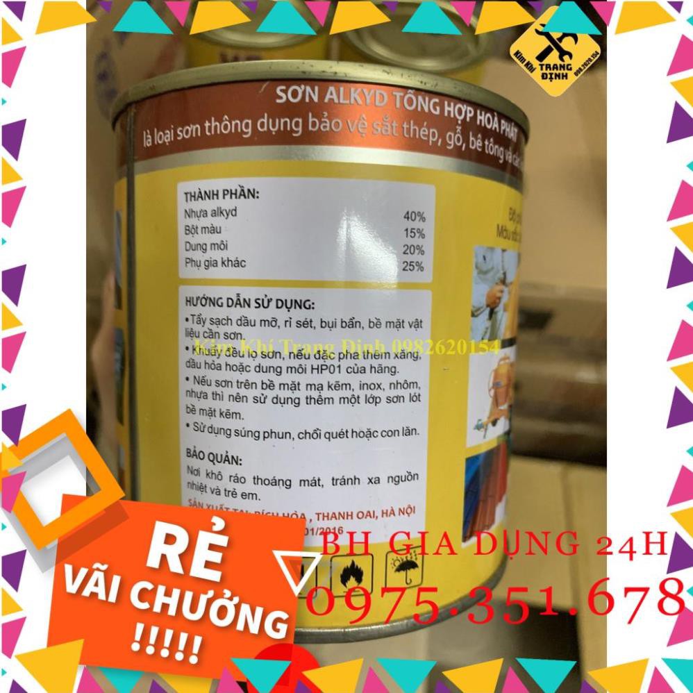 Sơn  Alkyd Tổng Hợp Cho Sắt, Kim Loại, Gỗ, Bê Tông Hòa Phát... 800ml-Giadung24h