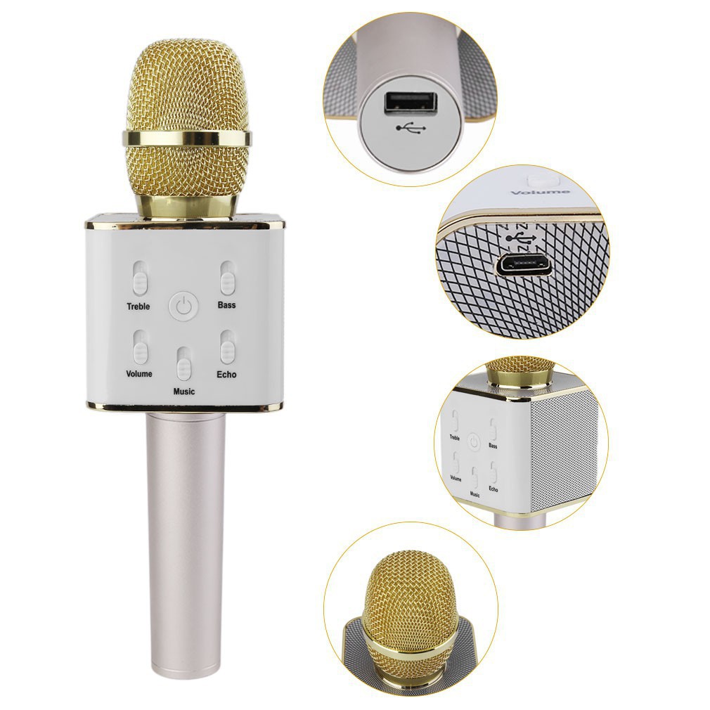  Micro karaoke mini không dây Bluetooth cầm trên tay Q7 KTV  PTIỆN LỢI  Wloạn