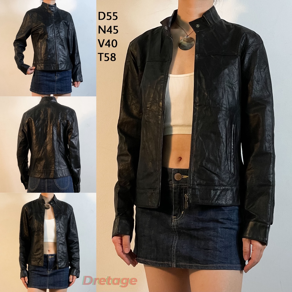 ÁO KHOÁC DA THẬT VINTAGE UNISEX 221-248