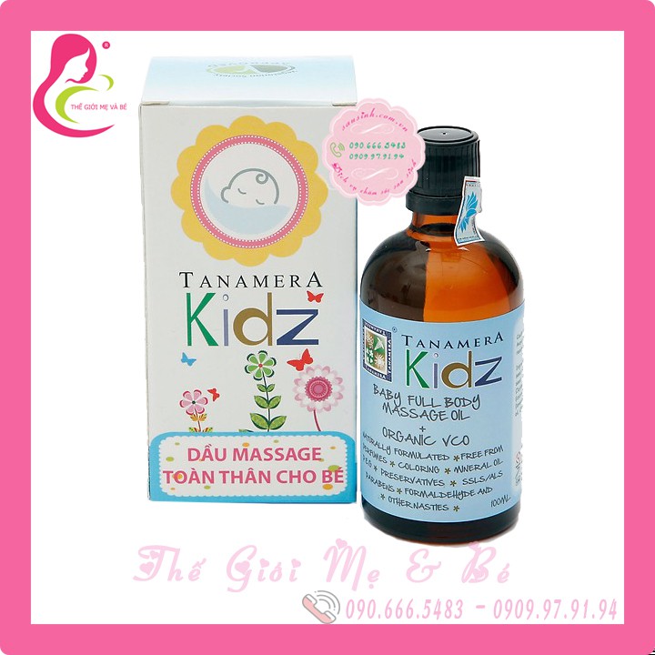 Dầu massage toàn thân cho bé Tanamera Kidz