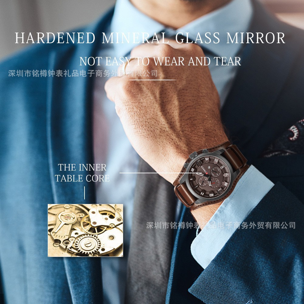 HZ Đồng hồ nam CURREN 8225 dây da cao cấp dành cho giới trẻ năng động 4 12