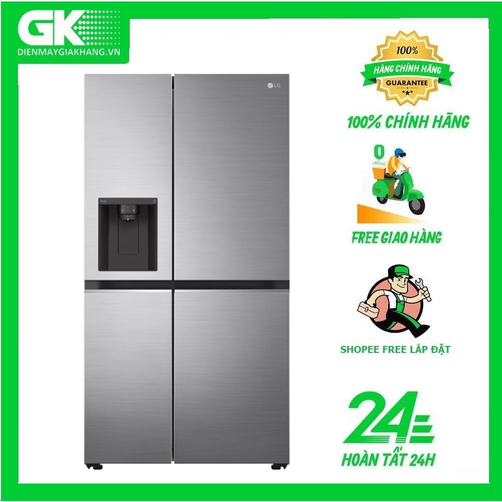 GR-D257JS --- MIỄN PHÍ CÔNG LẮP ĐẶT -- Tủ lạnh LG Inverter 635 Lít GR-D257JS Mới 2022