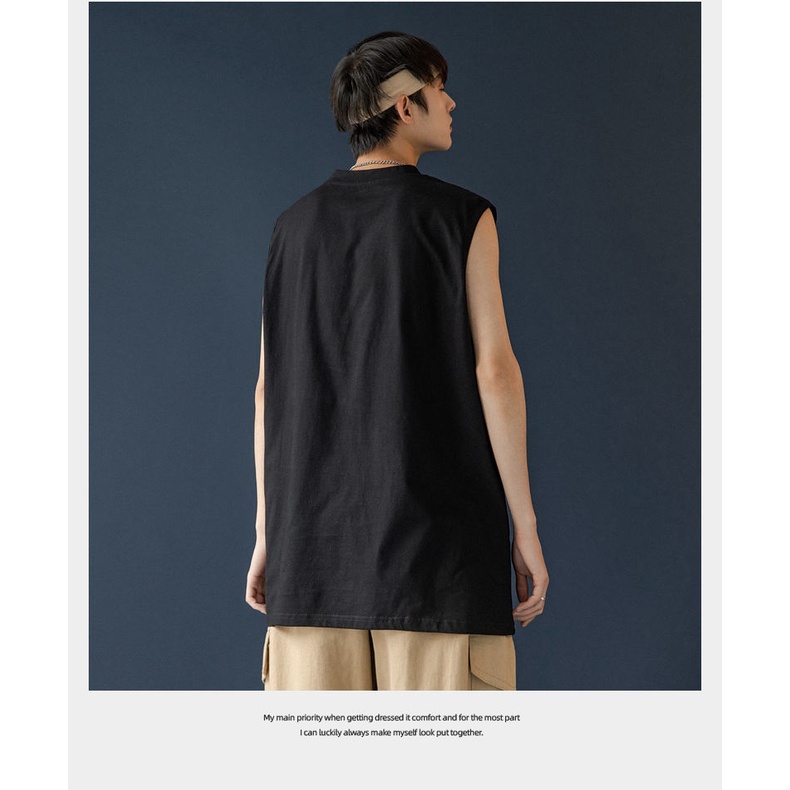 Áo Thun Thể Thao Ba Lỗ Vải Cotton Dáng Rộng In Họa Tiết Thời Trang Mùa Hè Cho Nam