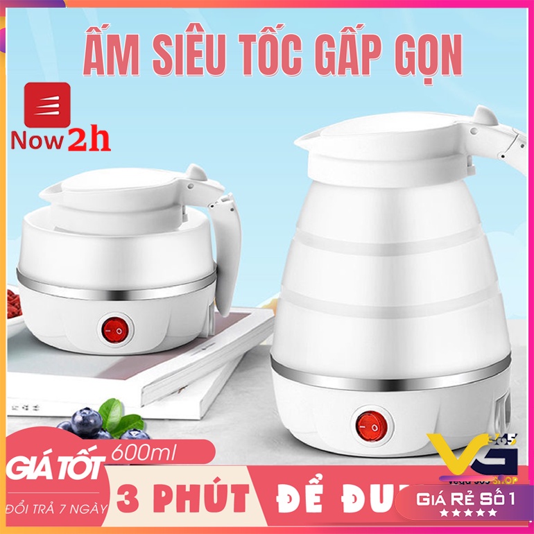 Ấm siêu tốc GẤP GỌN đi du lịch, công tác, ấm thông minh tiện dụng