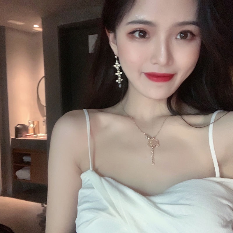 Jiashucheng Áo Dệt Kim Hai Dây Dáng Ngắn Ôm Sát Mùa Xuân Hè Tươi Tắn Nhỏ Nhắn Phong Cách Retro Cho Nữ