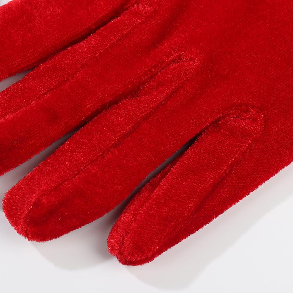 Găng Tay Nhung Hở Ngón Màu Sắc Thời Trang