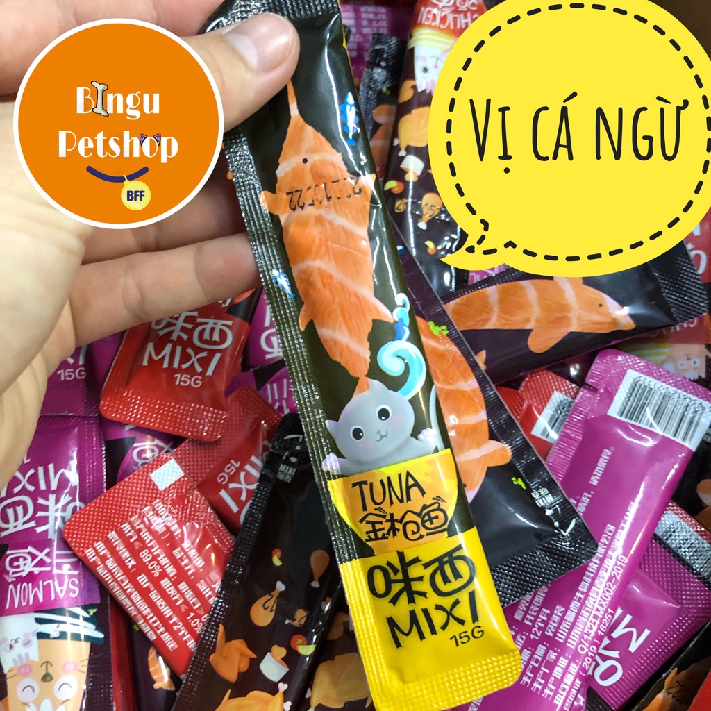 Súp thưởng cao cấp cho mèo Mixi thanh 15g - 3 Vị