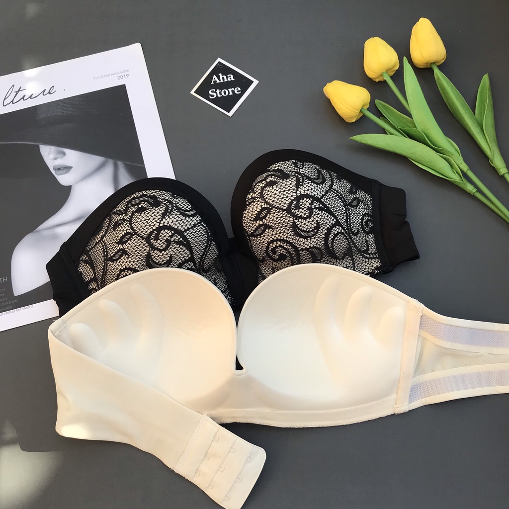 Áo Ngực Không Dây Phối Ren Đệm Mỏng Hình Bàn Tay Chống Tụt Yion Underwear AKD09