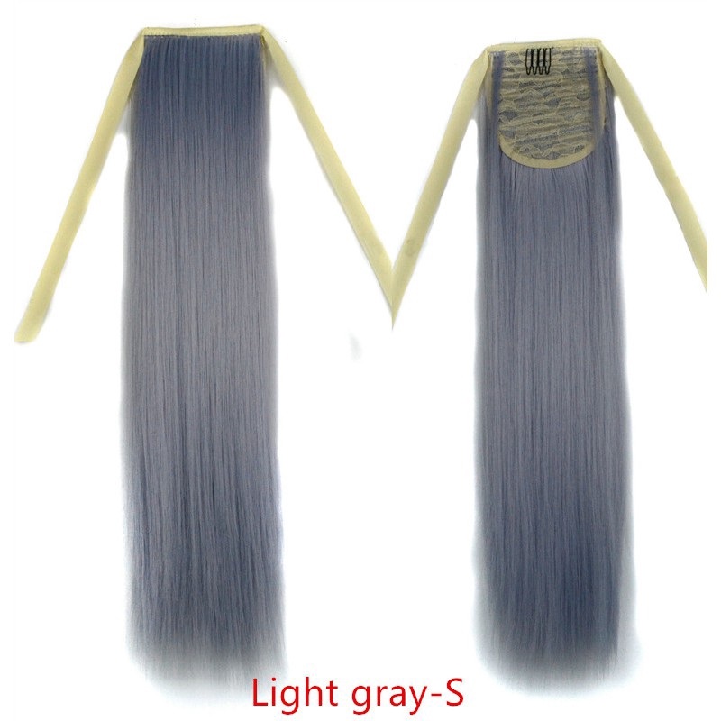 Tóc Đuôi Ngựa Giả 55cm Màu Đen Xám Ombre Thời Trang Cho Nữ