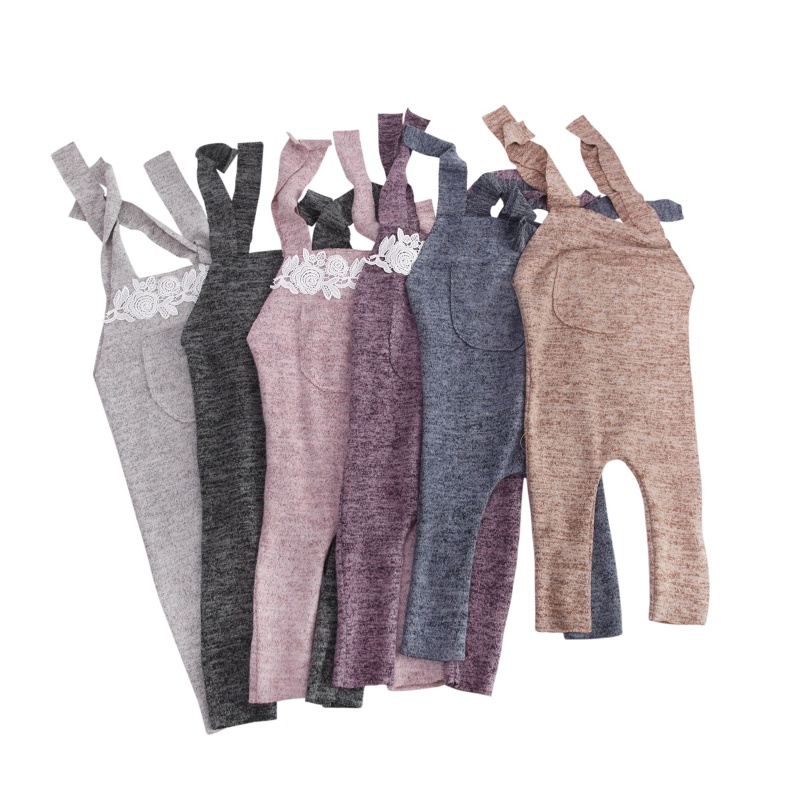 Bộ Áo Liền Thân Kèm Quần Yếm Thời Trang Xinh Xắn Cho Bé Sơ Sinh Chụp Ảnh