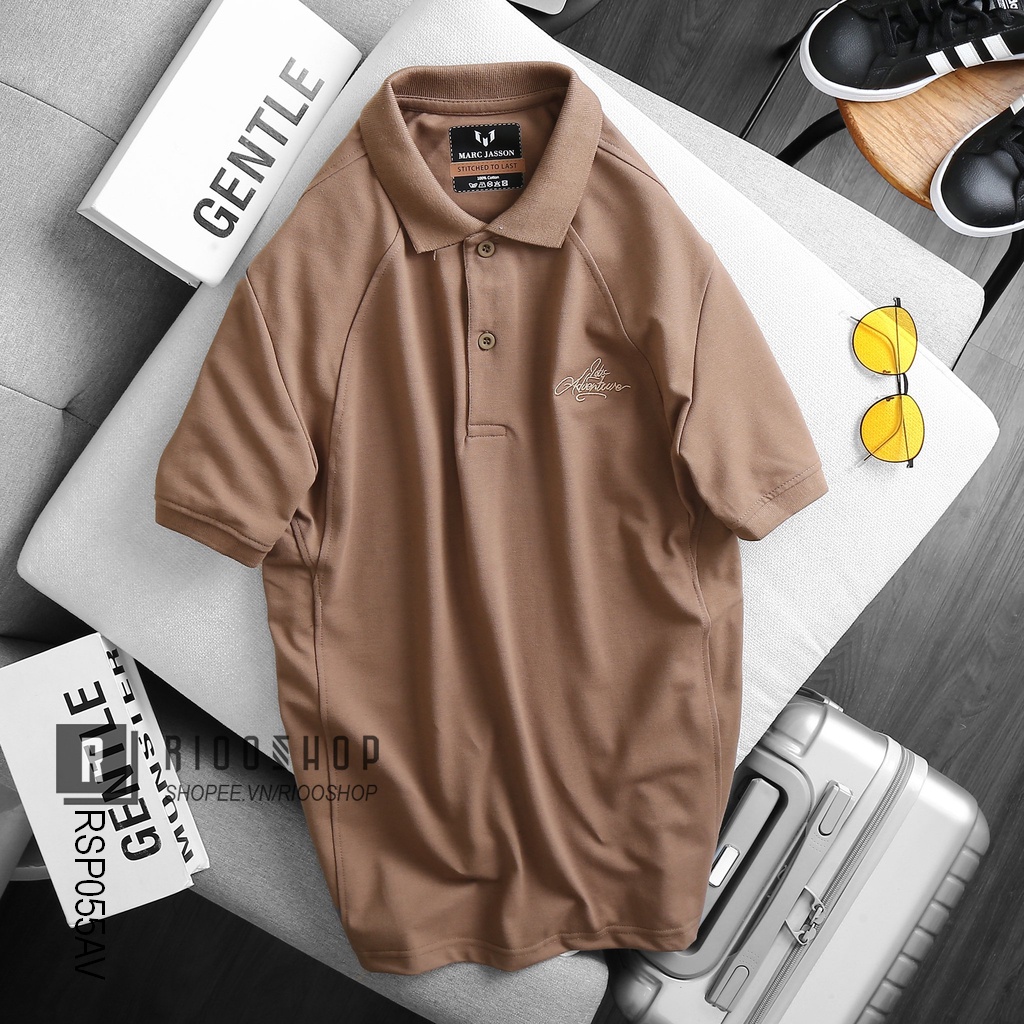 Áo polo trơn, áo thun nam có cổ polo đẹp basic một màu form rộng Marc RSP055AV có size lớn big size xxl Riooshop