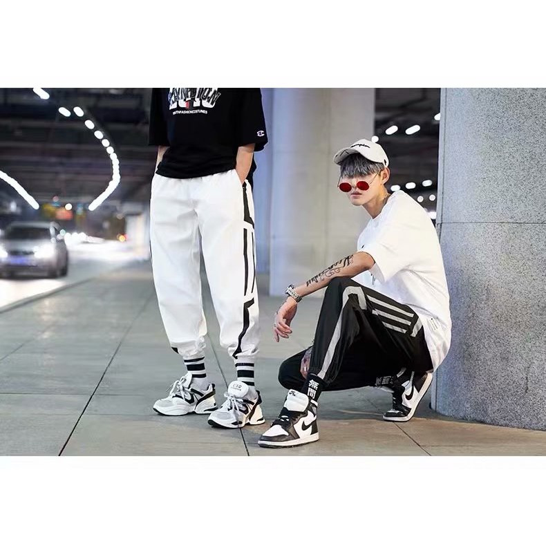 Dynamic plaid wide-leg pants with stitched casual pants | BigBuy360 - bigbuy360.vn