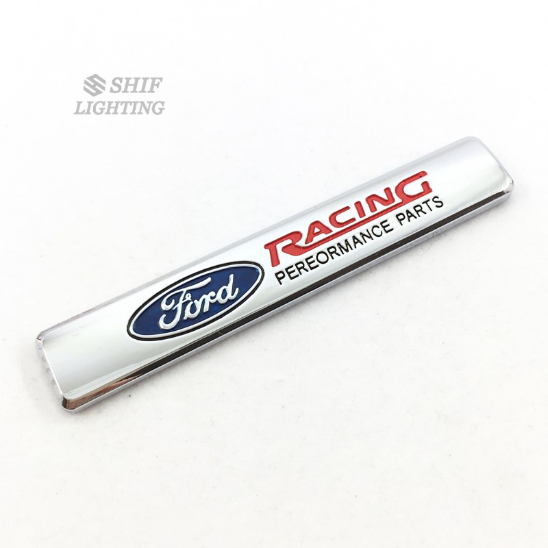 Logo kim loại hình chữ Ford Racing trang trí xe hơi chất lượng cao