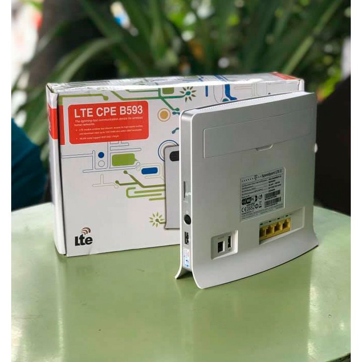 Phát wifi 4 G Model B593S-12 chính hãng huawei hàng new 100% * Hổ trợ 32 user , có 4 cổng Lan