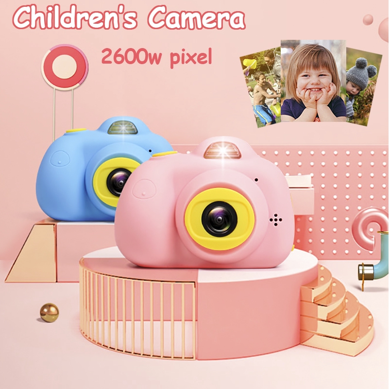 Mini Kids Cameras SLR and Two-shot Digital Camera Pink Blue Camouflage Camera Childrens Toys Gifts
