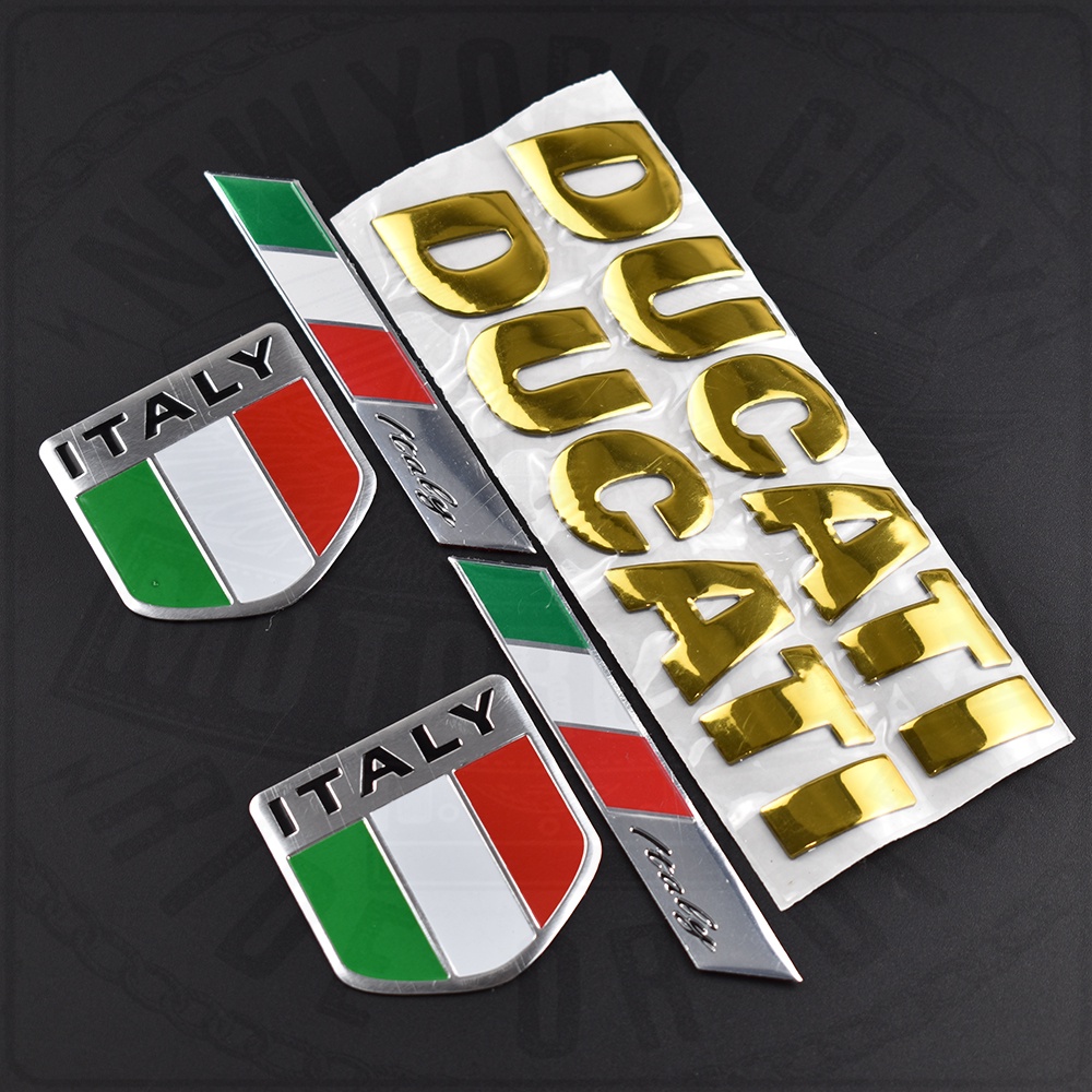 Miếng Dán Logo 3D Trang Trí Xe Mô Tô Ducati Monster Italy 795 796 821 696 900 700 695 1100 1098 1198 1200