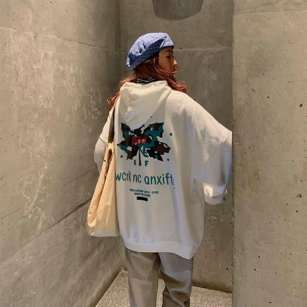 Áo hoodie nữ chất liệu nỉ họa tiết chiếc lá - KN21 | BigBuy360 - bigbuy360.vn