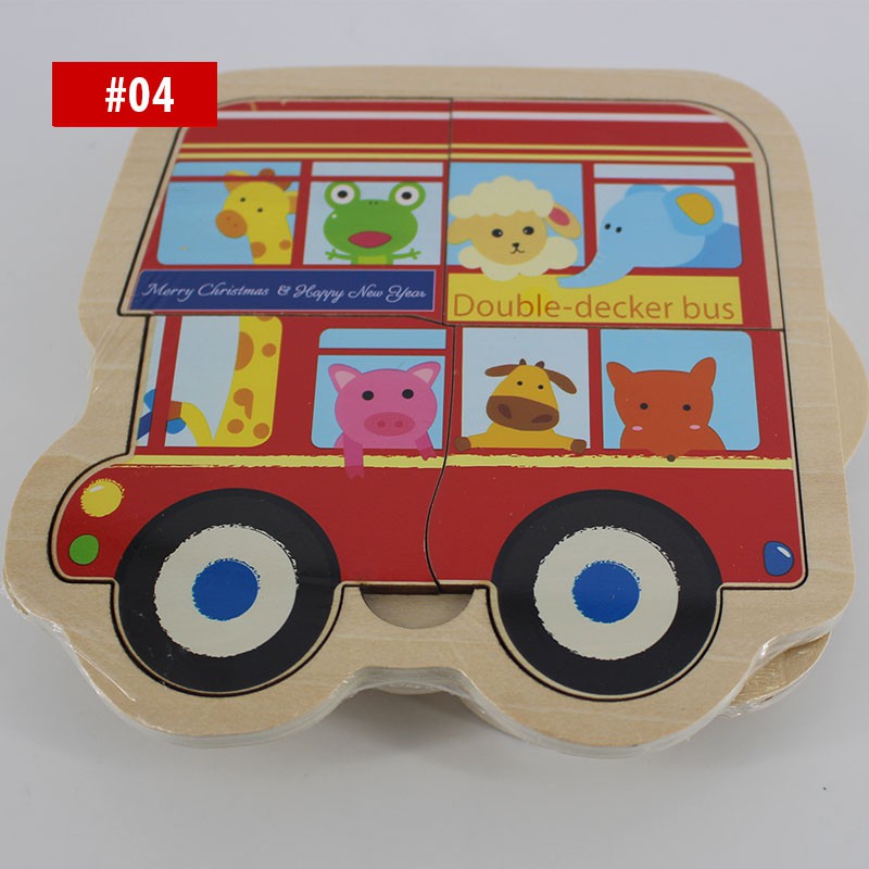 Đồ chơi gỗ Ghép tranh Bé 2 Tuổi trở lên Loại gỗ dày Puzzletoys