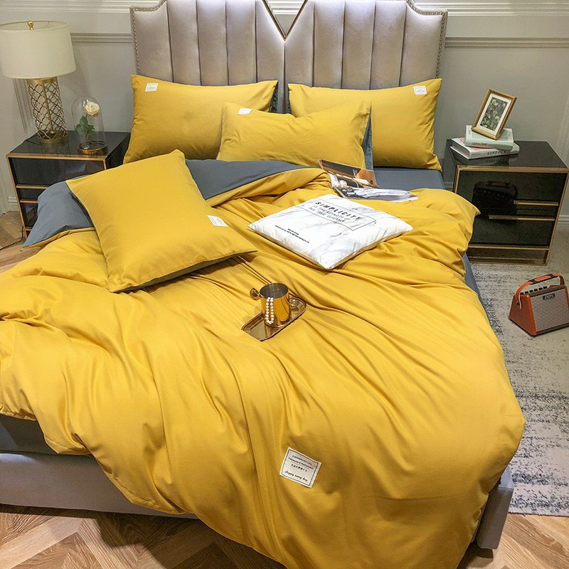 Bộ chăn ga gối Cotton tici drap giường đủ kích thước trải nệm 1m2, 1m4, 1m6, 1m8, 2m2 - Hàng nhập khẩu