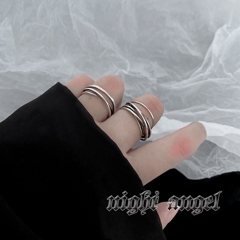 Nhẫn Thiết Kế Nhiều Tầng Năng Động Thời Trang