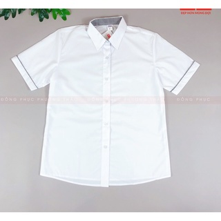 Áo sơ mi nữ cộc tay đồng phục học sinh Đông Thái – Cấp 2