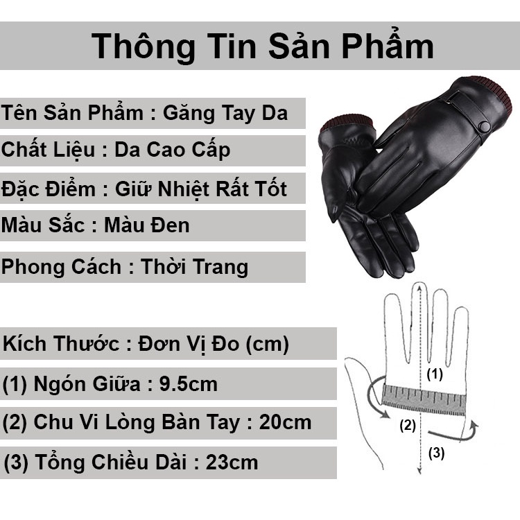 Găng tay chống lạnh mùa đông cao cấp ZOZO găng tay da nam nữ đi xe thời trang chống nước trẻ trung