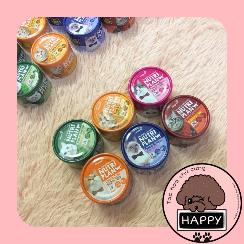 [6 VỊ] Pate Nutri Plan nhiều vị cho mèo / Thức ăn Hàn Quốc đóng hộp Nutriplan Dongwon cho mèo [Ảnh thật][Có sẵn]