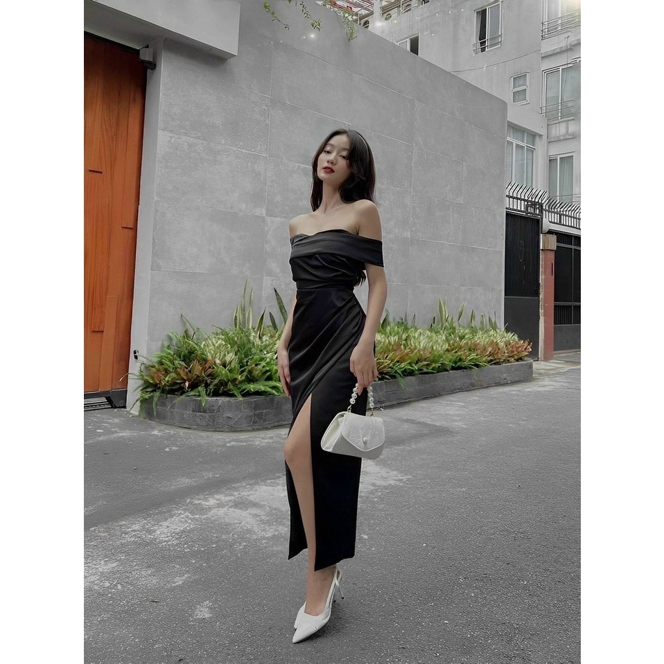 ĐẦM MIDI BẸT VAI XẺ ĐÙI