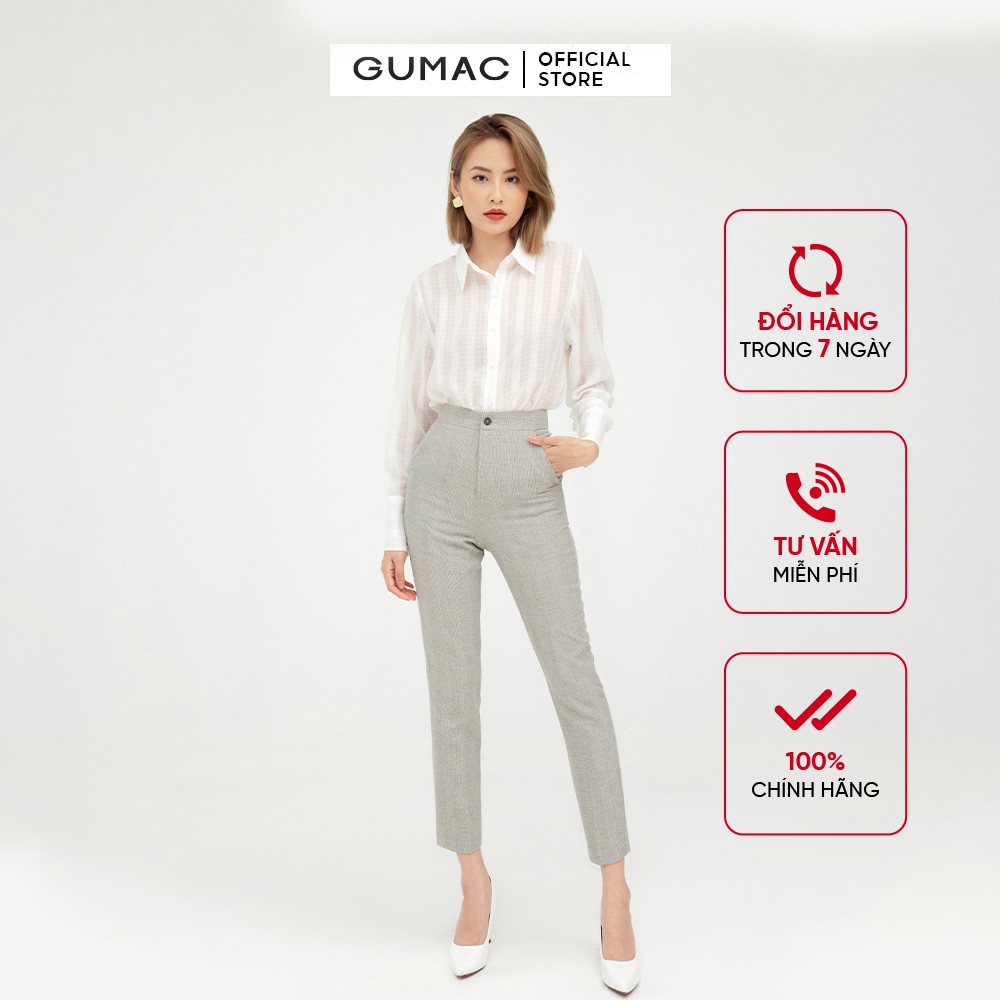 [Mã WABRGUSBD2 giảm 10% tối đa 50k đơn từ 250k] Áo sơ mi nữ phom rộng GUMAC, thiết kế công sở AB555 | BigBuy360 - bigbuy360.vn