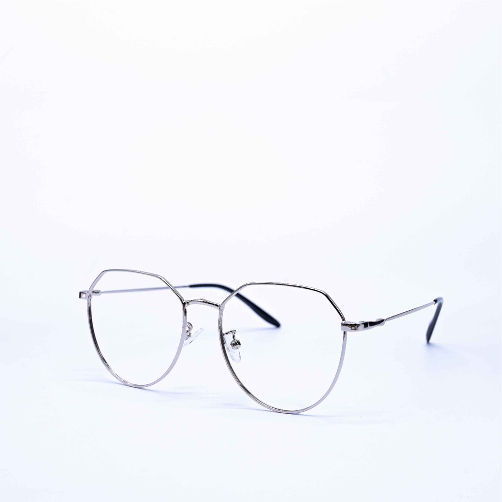 Mã KM Gọng kính cận nam nữ BREEZE chất liệu kim loại mắt đa giác thanh mảnh KM