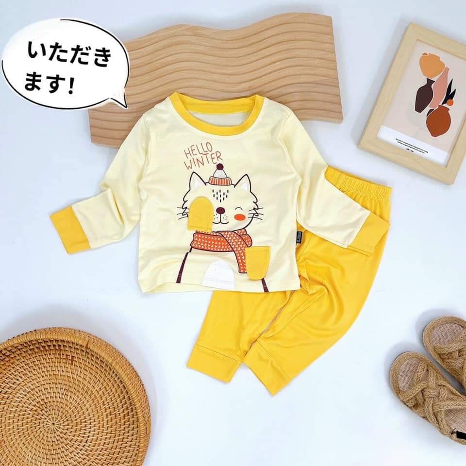 ( Size lẻ size ) Bộ dài tay minky mom cho bé trai và gái