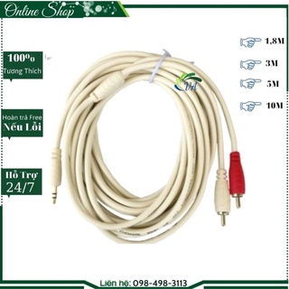 Dây nối loa đầu 3.5mm ra 2 av (bông sen) chính hãng CHOSEAL dùng cho smart tivi, Laptop, điện thoại..