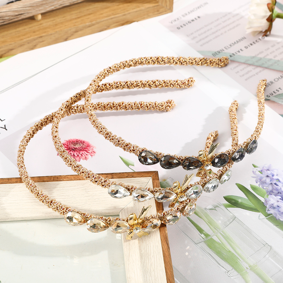 Cài tóc bằng hợp kim hình nơ đính đá xinh xắn thời trang cho nữ