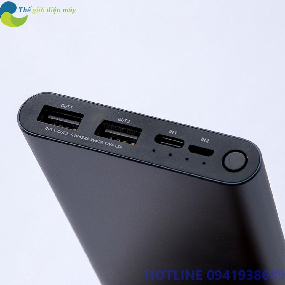 Pin sạc dự phòng Xiaomi 10000mah Gen 3 - Bảo hành 6 tháng - Shop Thế giới điện máy