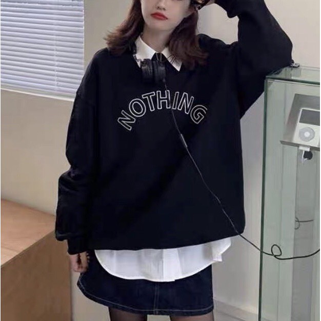 Áo Sweater NOTHING Unisex (Bo Vải) 1hitshop