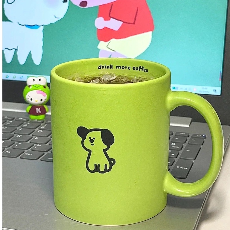 Cốc Sứ Uống Cà Phê Cỡ Lớn In Hình Chú Cún Đáng Yêu