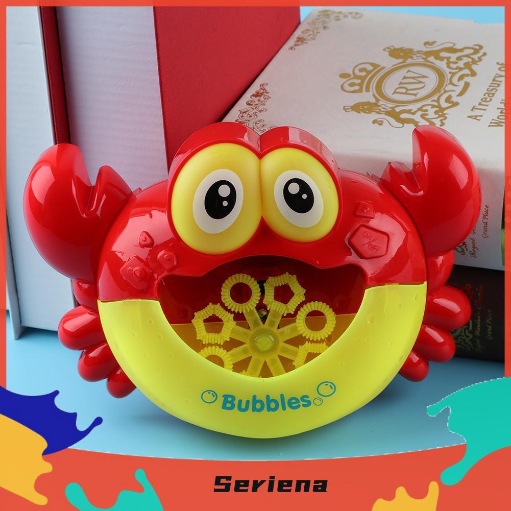 Seriena Electric Crab Bubble Machine Bathtub Bubble Maker Light Music Baby Bath Đồ chơi