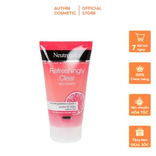 SỮA RỬA MẶT tẩy da chết Neutrogena Refreshingly Clear Daily + Blackhead Eliminating Facial Scrub