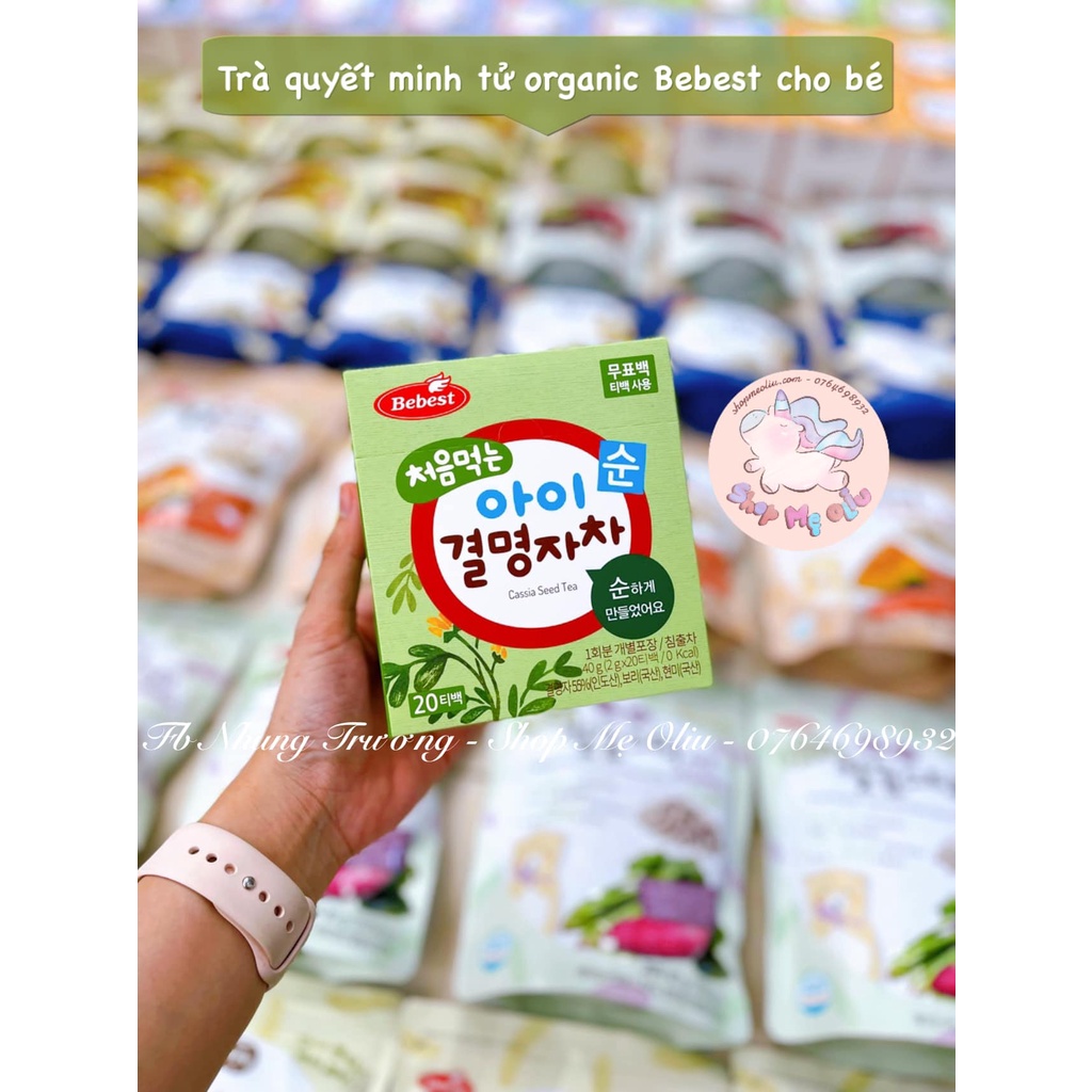 Trà lúa mạch organic Bebest cho bé từ 5 tháng date mới 2023