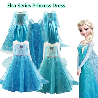 Đầm công chúa Elsa hóa trang Halloween cho bé gái