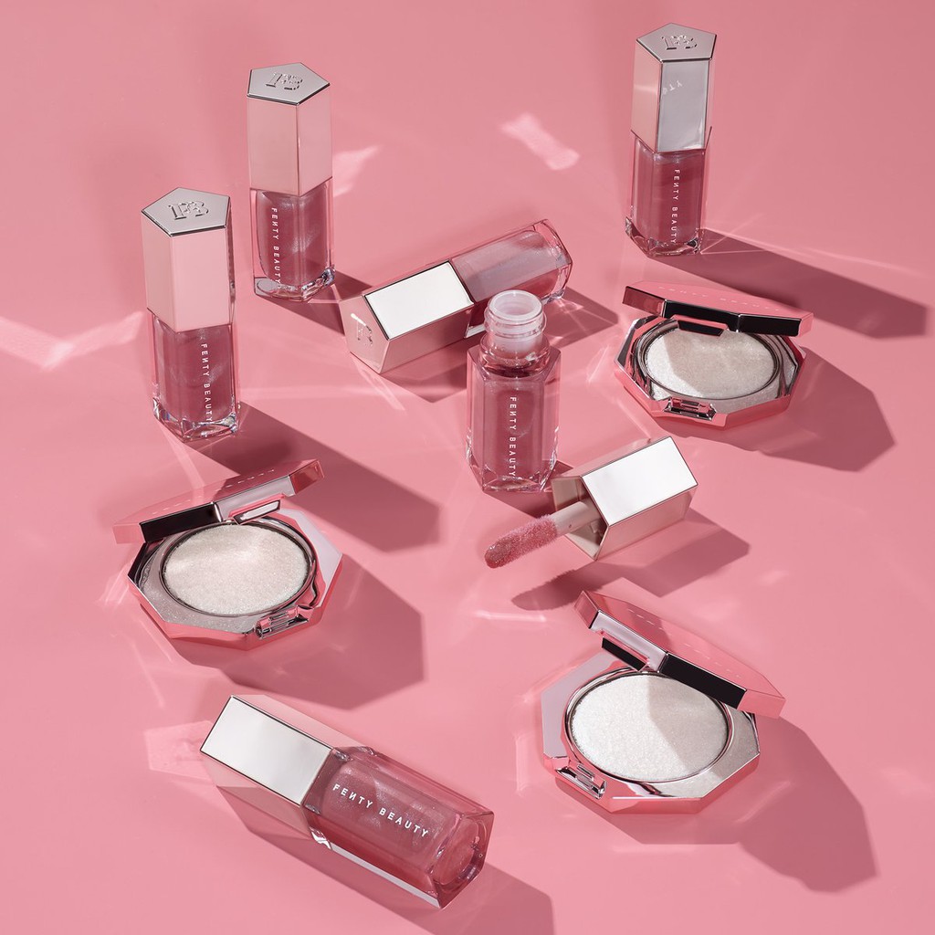 [Tách set] FENTY BEAUTY BY RIHANNA Diamond Bomb Baby Mini Lip Gloss and Highlighter Set | BigBuy360 - bigbuy360.vn