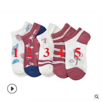 Tất ngắn họa tiết hồng hạc