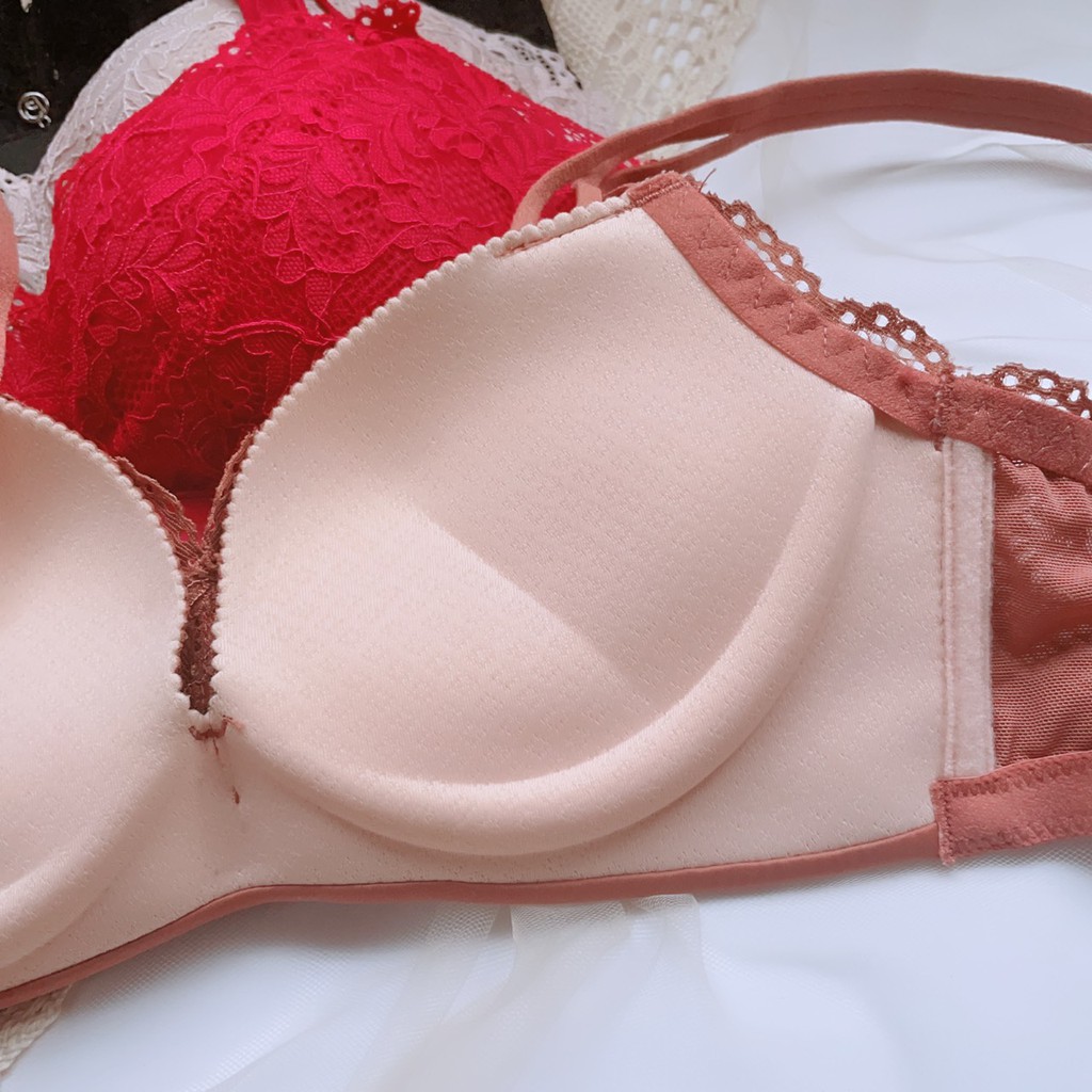 Áo ngực không gọng siêu đẩy - Áo lót nữ nâng ngực đúc su cao cấp Liu Bra phối ren sexy thông hơi họa tiết | BigBuy360 - bigbuy360.vn