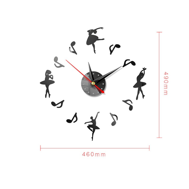Đồng hồ 3D tự lắp ráp cô gái múa ballet Phong cách Châu Âu hiện đại DH03 chọn mầu