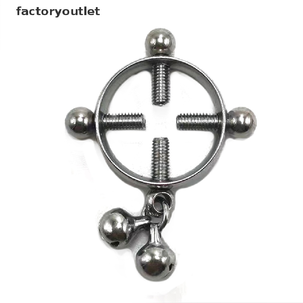 Factoryoutlet 1Pc Fake Nipple Ring Non Piercing Breast Stainless Screw Clamp Sexy Body Jewelry QWD