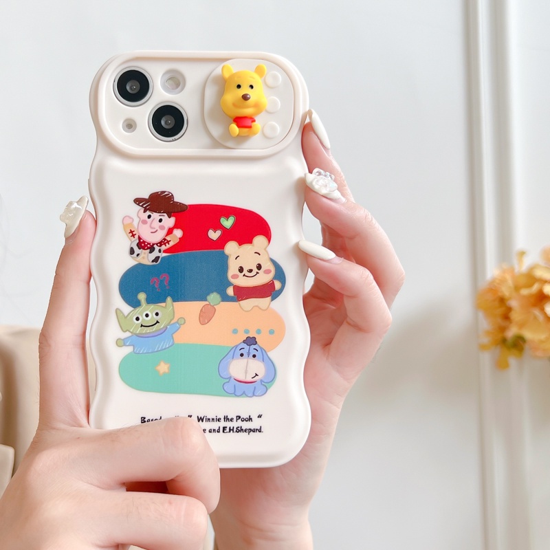 Ốp Điện Thoại Silicon Họa Tiết Hoạt Hình Mickey / Winnie Dễ Thương Chống Sốc Cho iPhone 12 13 11 PRO MAX XR 11 12 PRO